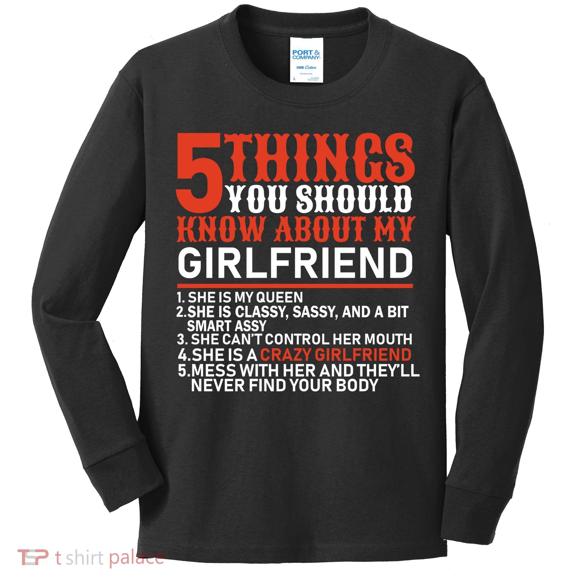 5 Things You Should Know About My Girlfriend Kids Long Sleeve Shirt