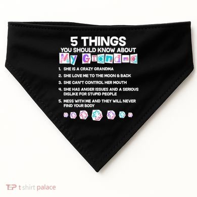 5 Things You Should Know About My Grandma USA-Made Doggie Bandana