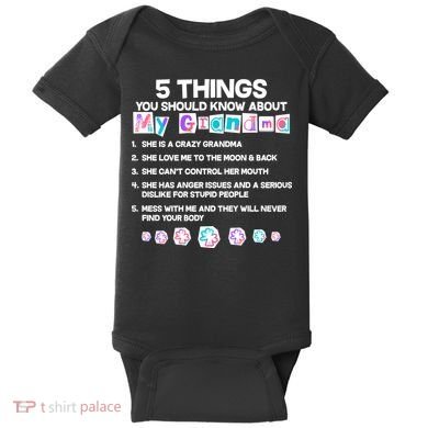 5 Things You Should Know About My Grandma Baby Bodysuit