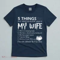 5 Things You Should Know About My Wife T-Shirt thumb 5