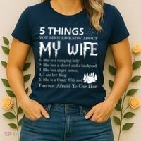 5 Things You Should Know About My Wife Women's T-Shirt thumb 2