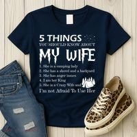 5 Things You Should Know About My Wife Women's T-Shirt thumb 3