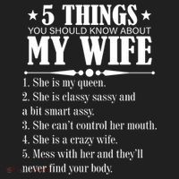 5 Things You Should Know About My Wife Funny Women's Sweatshirt thumb 2