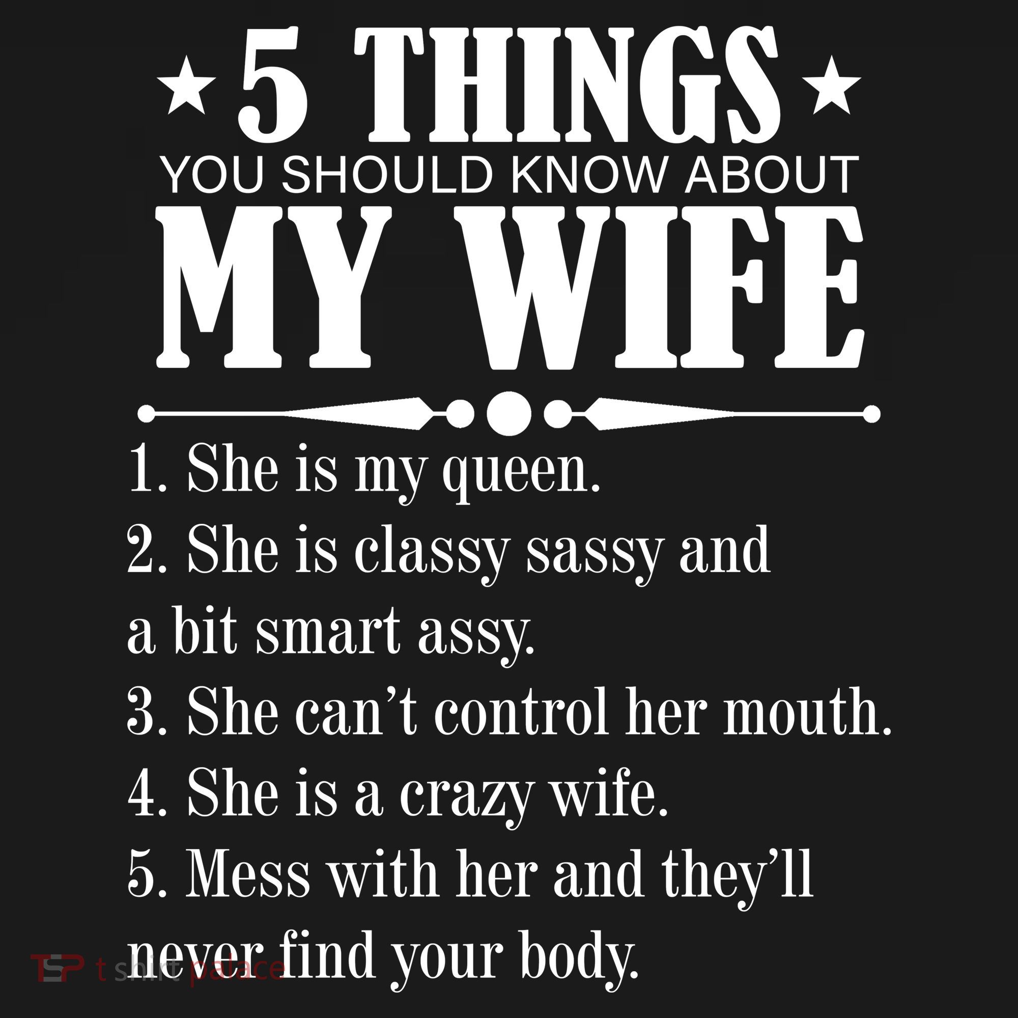 5 Things You Should Know About My Wife Funny Doggie Tank