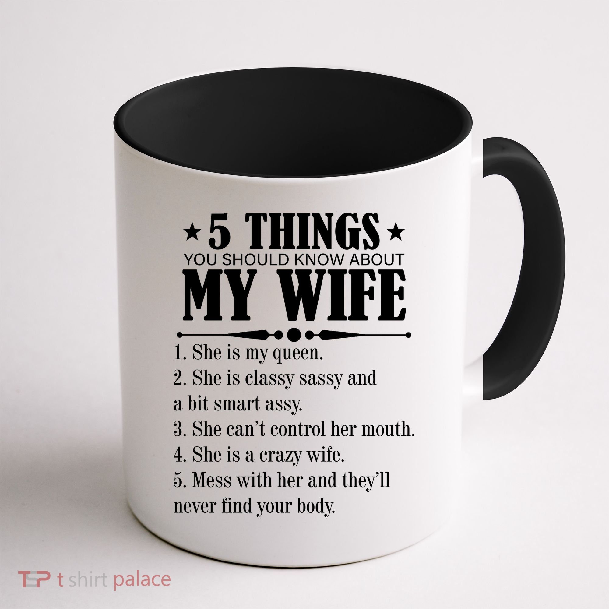 5 Things You Should Know About My Wife Funny Coffee Mug