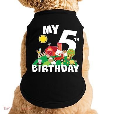 5 Year Old Farm My 5th Birthday Doggie Tank