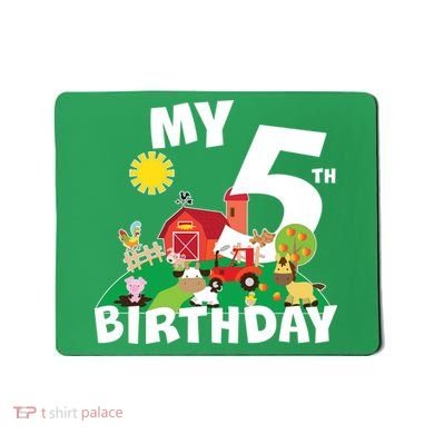 5 Year Old Farm My 5th Birthday Mousepad