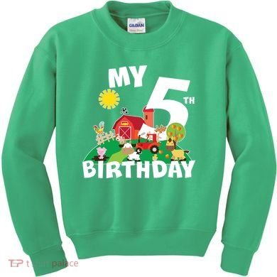 5 Year Old Farm My 5th Birthday Kids Sweatshirt