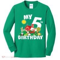 5 Year Old Farm My 5th Birthday Kids Long Sleeve Shirt thumb 0