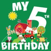 5 Year Old Farm My 5th Birthday Kids Long Sleeve Shirt thumb 2