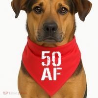 50 AF 50th Birthday USA-Made Doggie Bandana thumb 1
