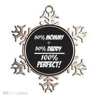 50 Mommy Plus 50 Daddy Equals 100 Percent Perfect Ornament thumb 0