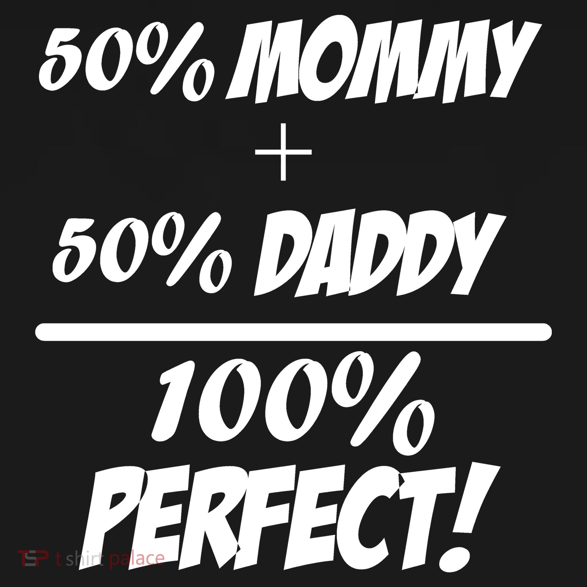 50 Mommy Plus 50 Daddy Equals 100 Percent Perfect Ornament