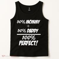 50 Mommy Plus 50 Daddy Equals 100 Percent Perfect Tank Top thumb 2