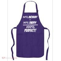 50 Mommy Plus 50 Daddy Equals 100 Percent Perfect Apron thumb 0