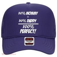 50 Mommy Plus 50 Daddy Equals 100 Percent Perfect Hat thumb 0