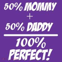 50 Mommy Plus 50 Daddy Equals 100 Percent Perfect Kids Sweatshirt thumb 2