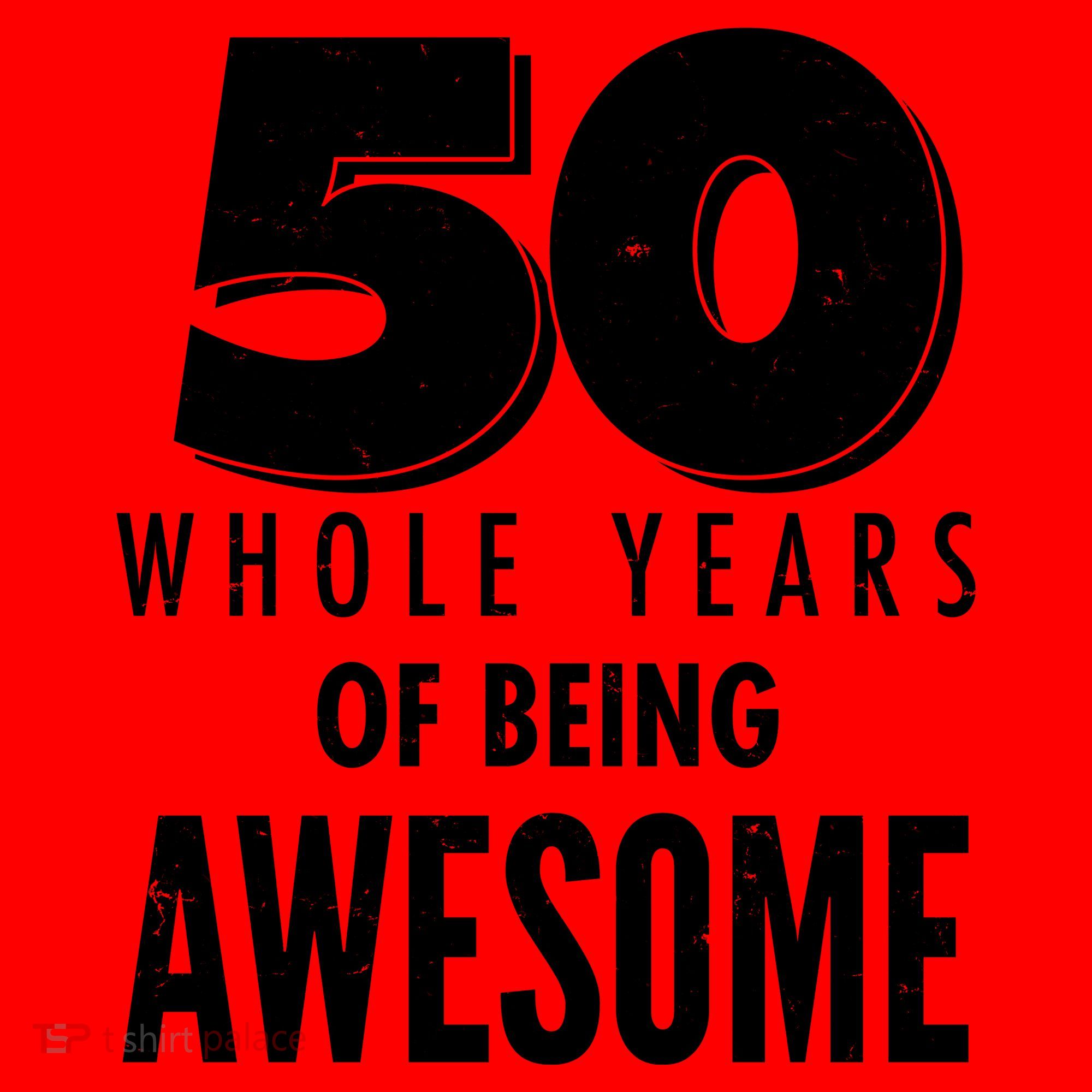50 Whole Years Of Being Awesome Birthday Santa Hat