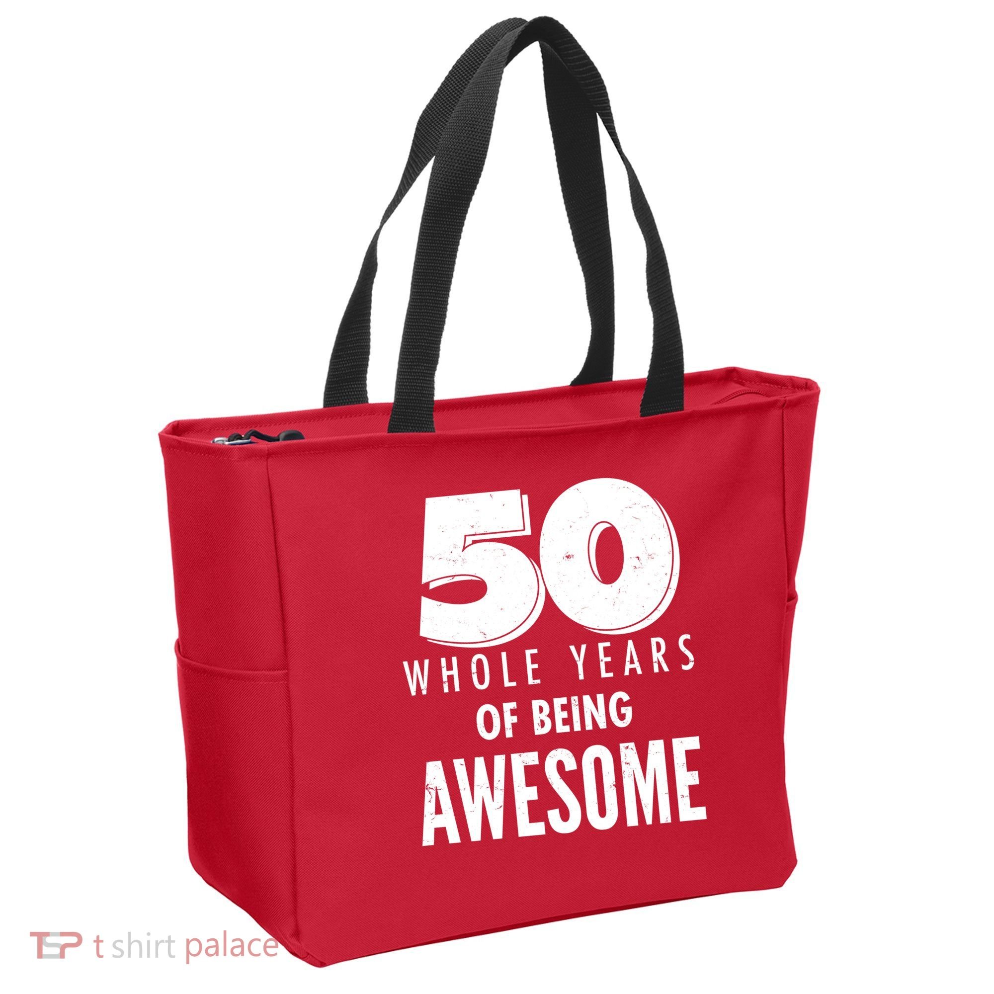 50 Whole Years Of Being Awesome Birthday Tote Bag