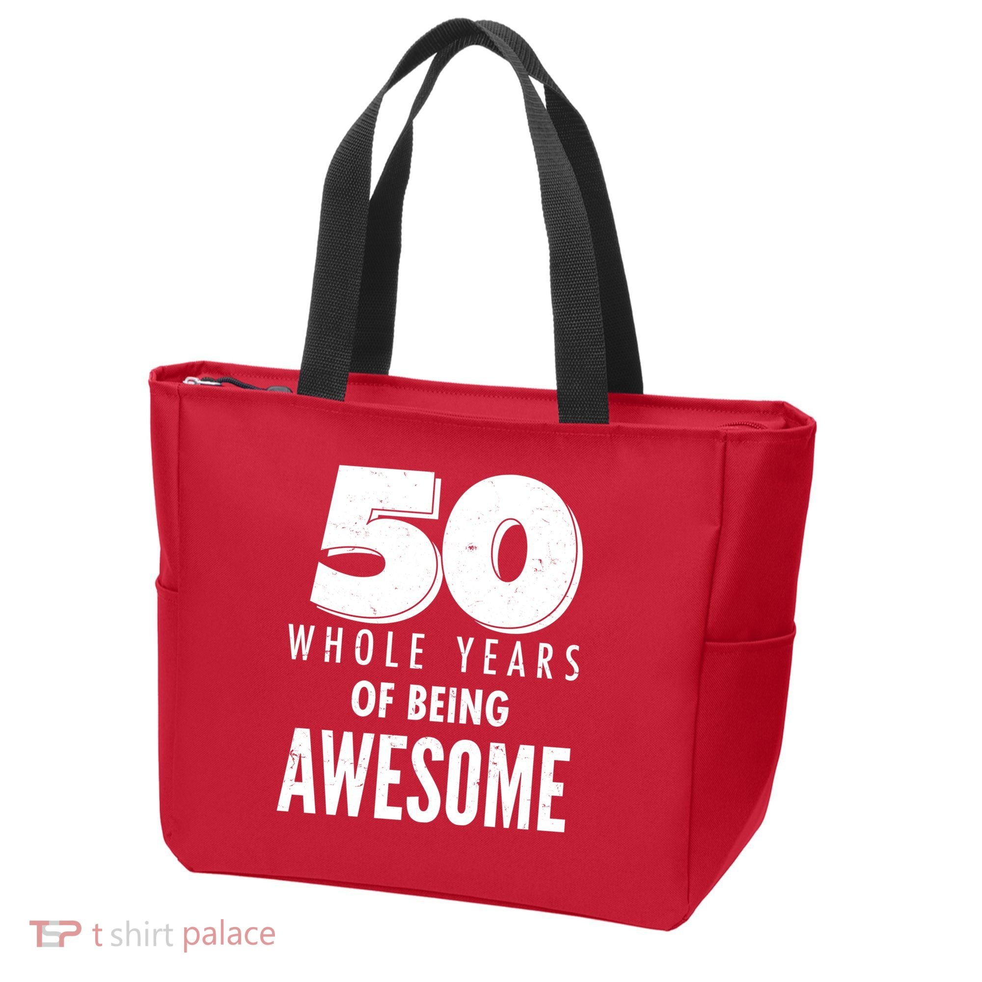 50 Whole Years Of Being Awesome Birthday Tote Bag