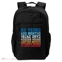 50 Years Months Days Hours Minutes Seconds Of Being Awesome Backpack thumb 0