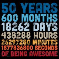 50 Years Months Days Hours Minutes Seconds Of Being Awesome Coffee Mug thumb 5
