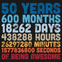 50 Years Months Days Hours Minutes Seconds Of Being Awesome Coaster thumb 2