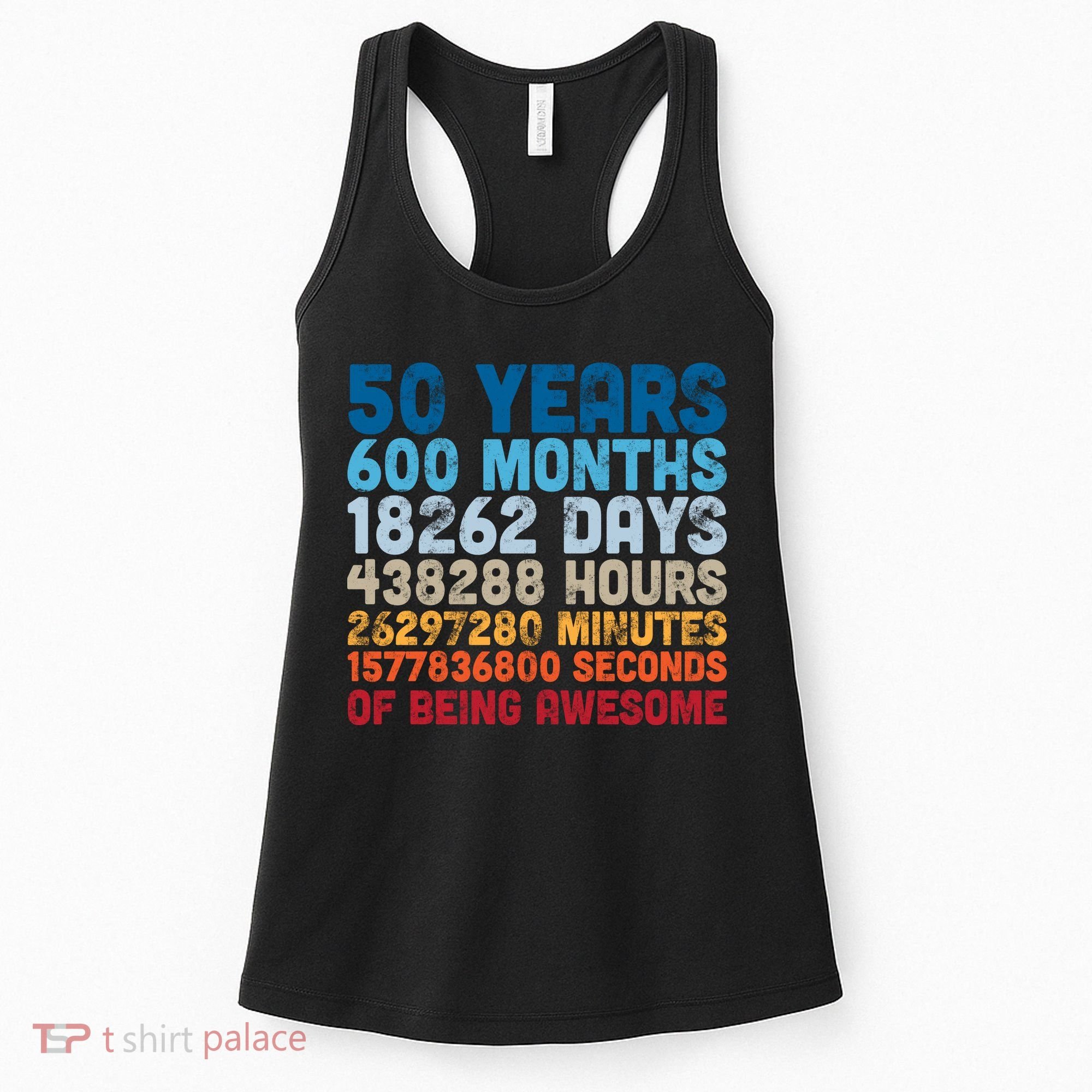 50 Years Months Days Hours Minutes Seconds Of Being Awesome Women's Tank Top