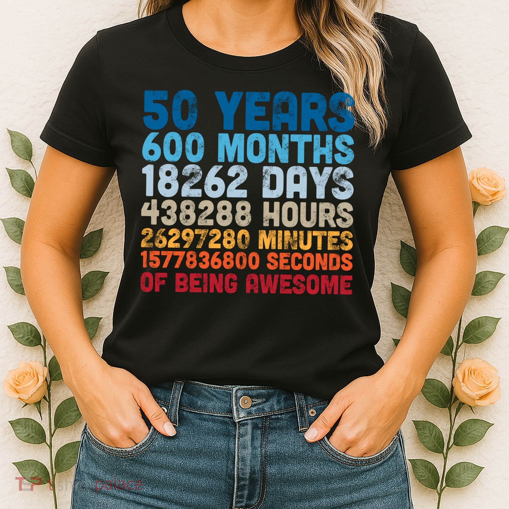 50 Years Months Days Hours Minutes Seconds Of Being Awesome Women's T-Shirt