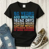 50 Years Months Days Hours Minutes Seconds Of Being Awesome Women's T-Shirt thumb 3