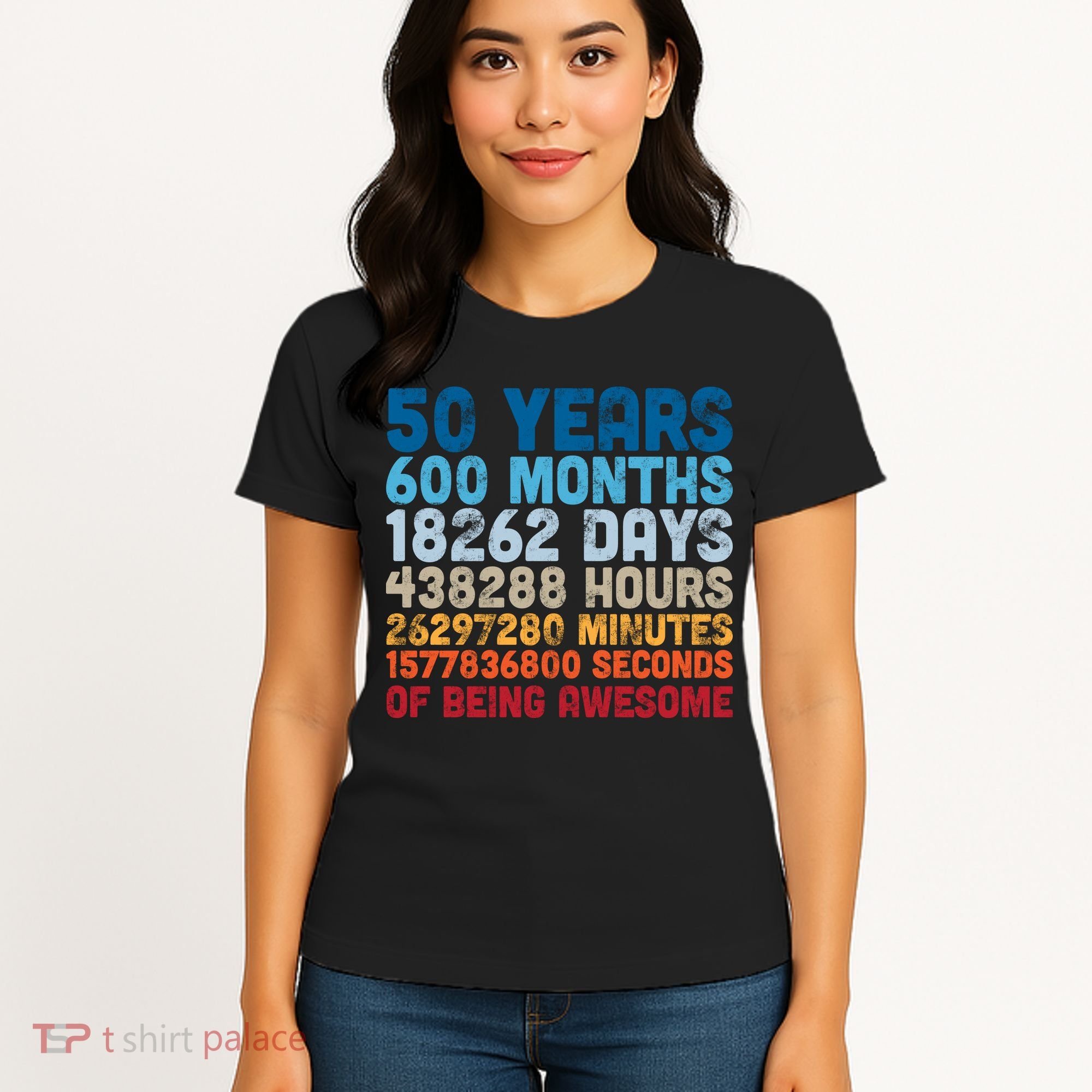 50 Years Months Days Hours Minutes Seconds Of Being Awesome Women's T-Shirt