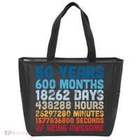 50 Years Months Days Hours Minutes Seconds Of Being Awesome Tote Bag thumb 0