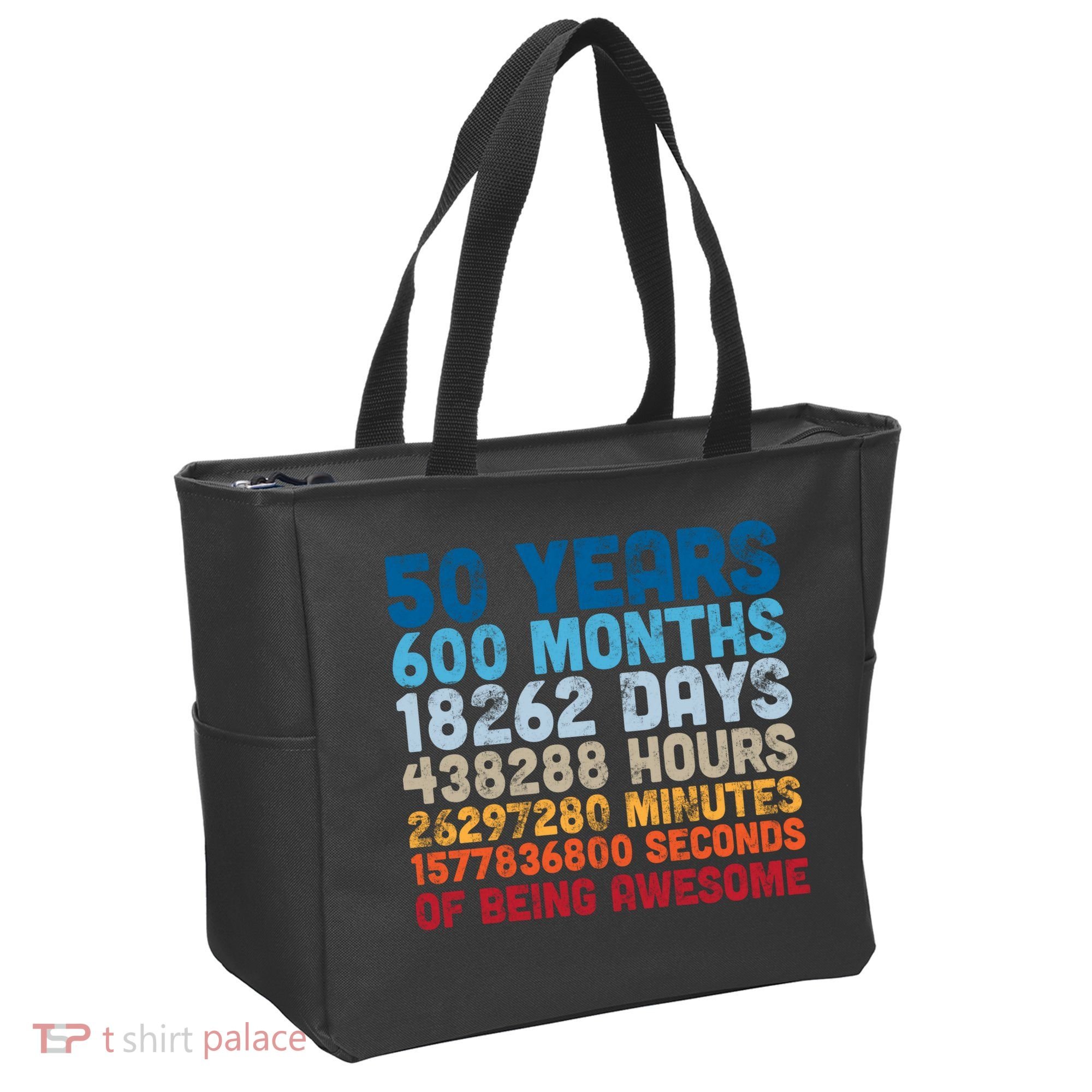 50 Years Months Days Hours Minutes Seconds Of Being Awesome Tote Bag
