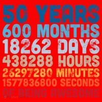 50 Years Months Days Hours Minutes Seconds Of Being Awesome Santa Hat thumb 1