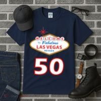 50 Years Old In Vegas - 50th Birthday Tall T-Shirt thumb 3