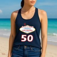 50 Years Old In Vegas - 50th Birthday Women's Tank Top thumb 2
