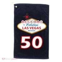 50 Years Old In Vegas - 50th Birthday Golf Towel thumb 0