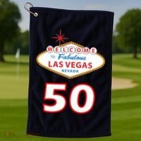 50 Years Old In Vegas - 50th Birthday Golf Towel thumb 1