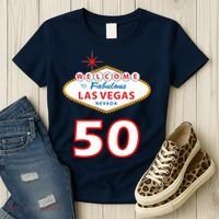 50 Years Old In Vegas - 50th Birthday Women's T-Shirt thumb 3
