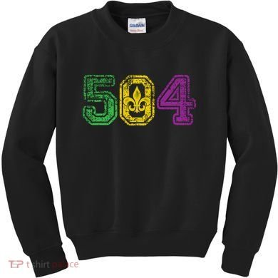 504 New Orleans Mardi Gras Kids Sweatshirt