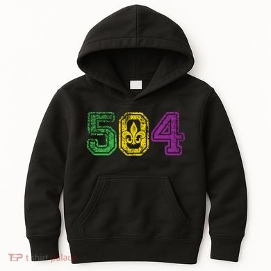 504 New Orleans Mardi Gras Kids Hoodie