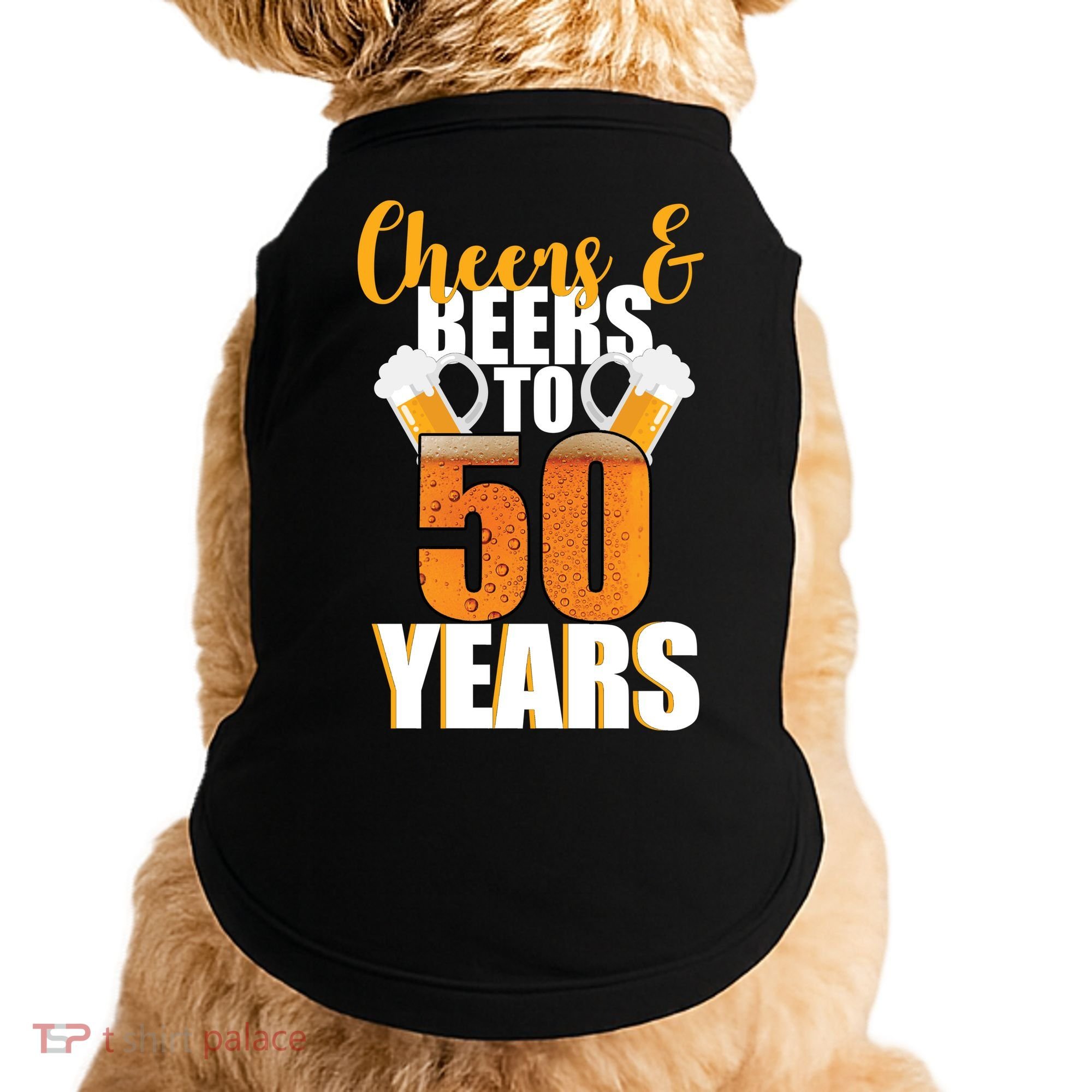 50th Birthday Cheers & Beers To 50 Years Doggie Tank