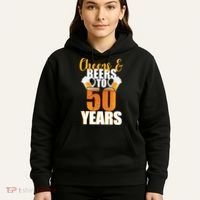50th Birthday Cheers & Beers To 50 Years Hoodie thumb 5