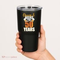50th Birthday Cheers & Beers To 50 Years Tumbler thumb 2
