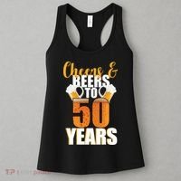 50th Birthday Cheers & Beers To 50 Years Women's Tank Top thumb 3