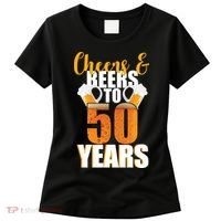 50th Birthday Cheers & Beers To 50 Years Women's T-Shirt thumb 0
