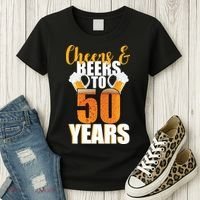 50th Birthday Cheers & Beers To 50 Years Women's T-Shirt thumb 3