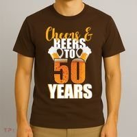 50th Birthday Cheers & Beers To 50 Years T-Shirt thumb 3