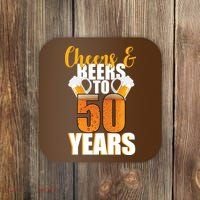 50th Birthday Cheers & Beers To 50 Years Coaster thumb 0