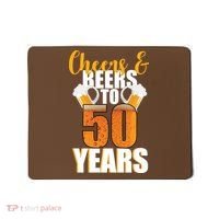 50th Birthday Cheers & Beers To 50 Years Mousepad thumb 0